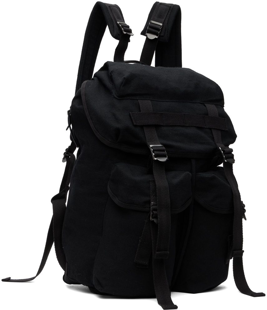 Y's Black Military Backpack