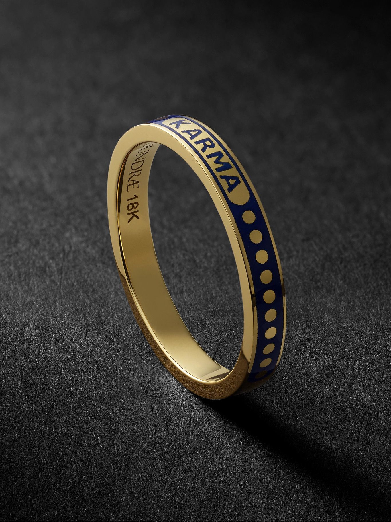 Foundrae - Karma 18-Karat Gold and Enamel Ring - Gold Foundrae