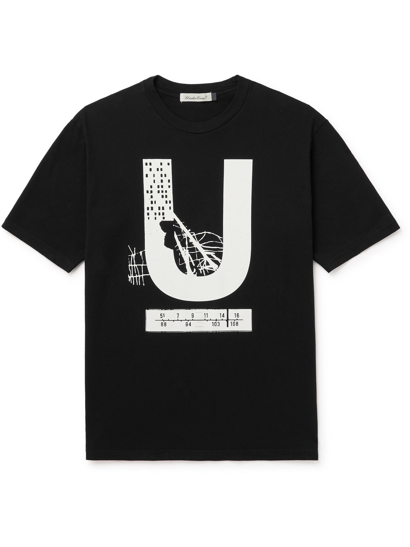 Photo: UNDERCOVER - Logo-Print Cotton-Jersey T-Shirt - Black - 1