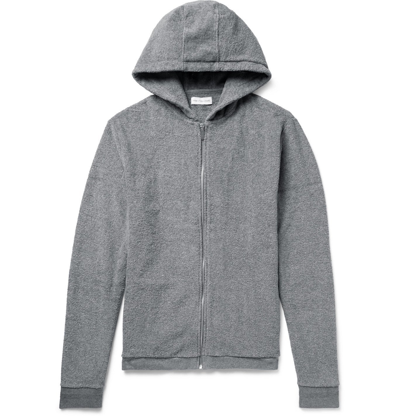 Hamilton and Hare - Mélange Cotton-Terry Zip-Up Hoodie - Gray Hamilton ...