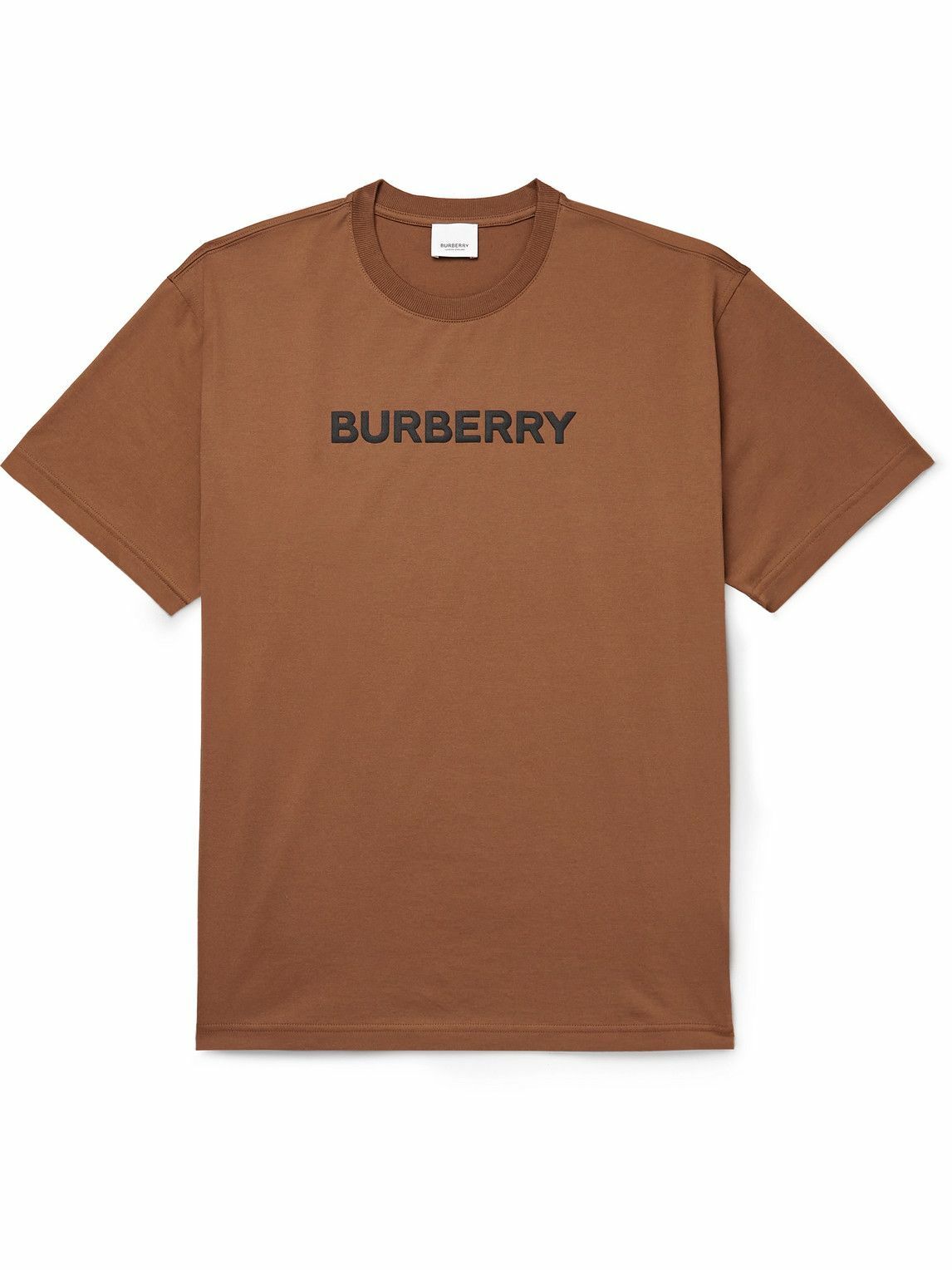 Burberry - Logo-Print Cotton-Jersey T-Shirt - Brown Burberry