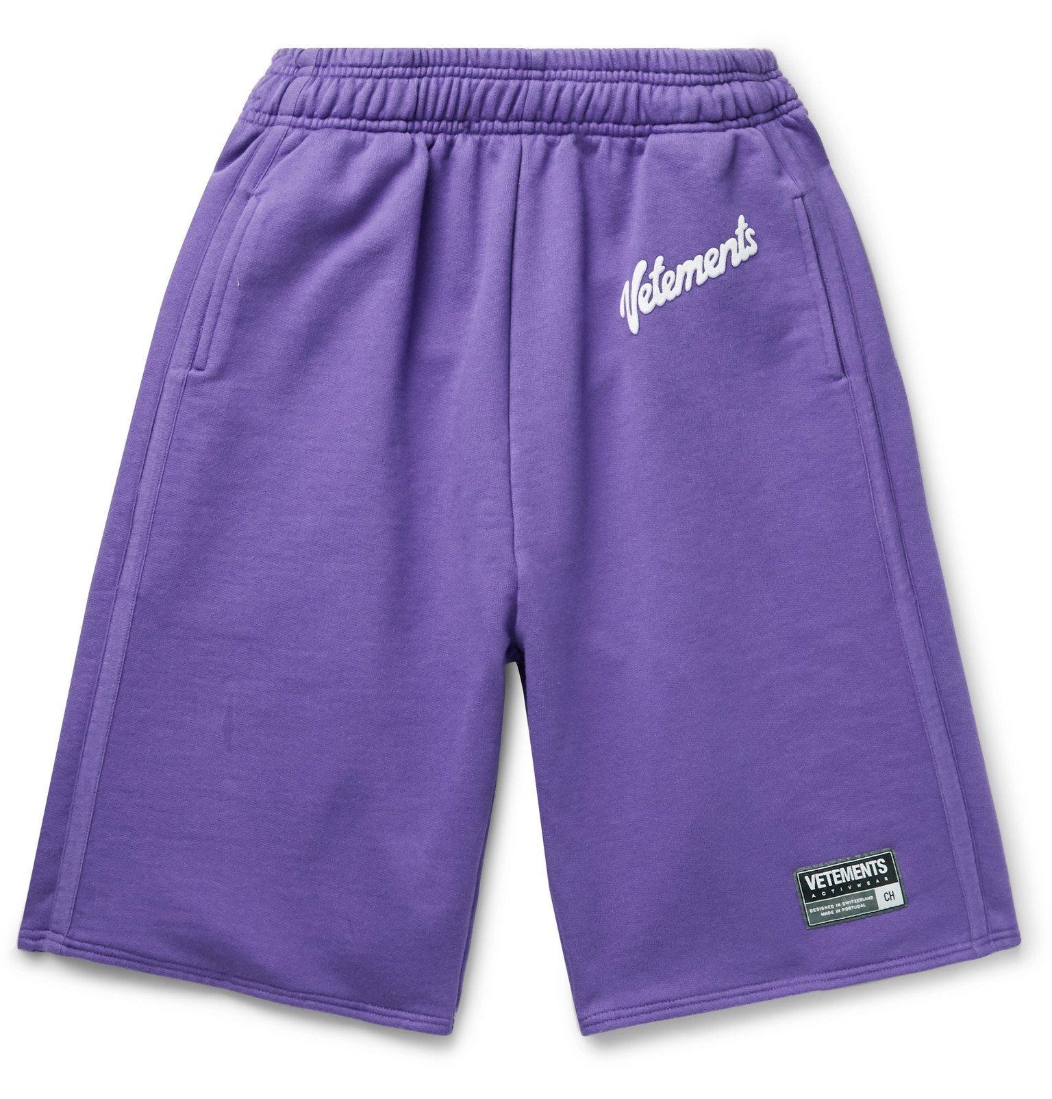 Vetements - Logo-Detailed Loopback Cotton-Blend Jersey Shorts 