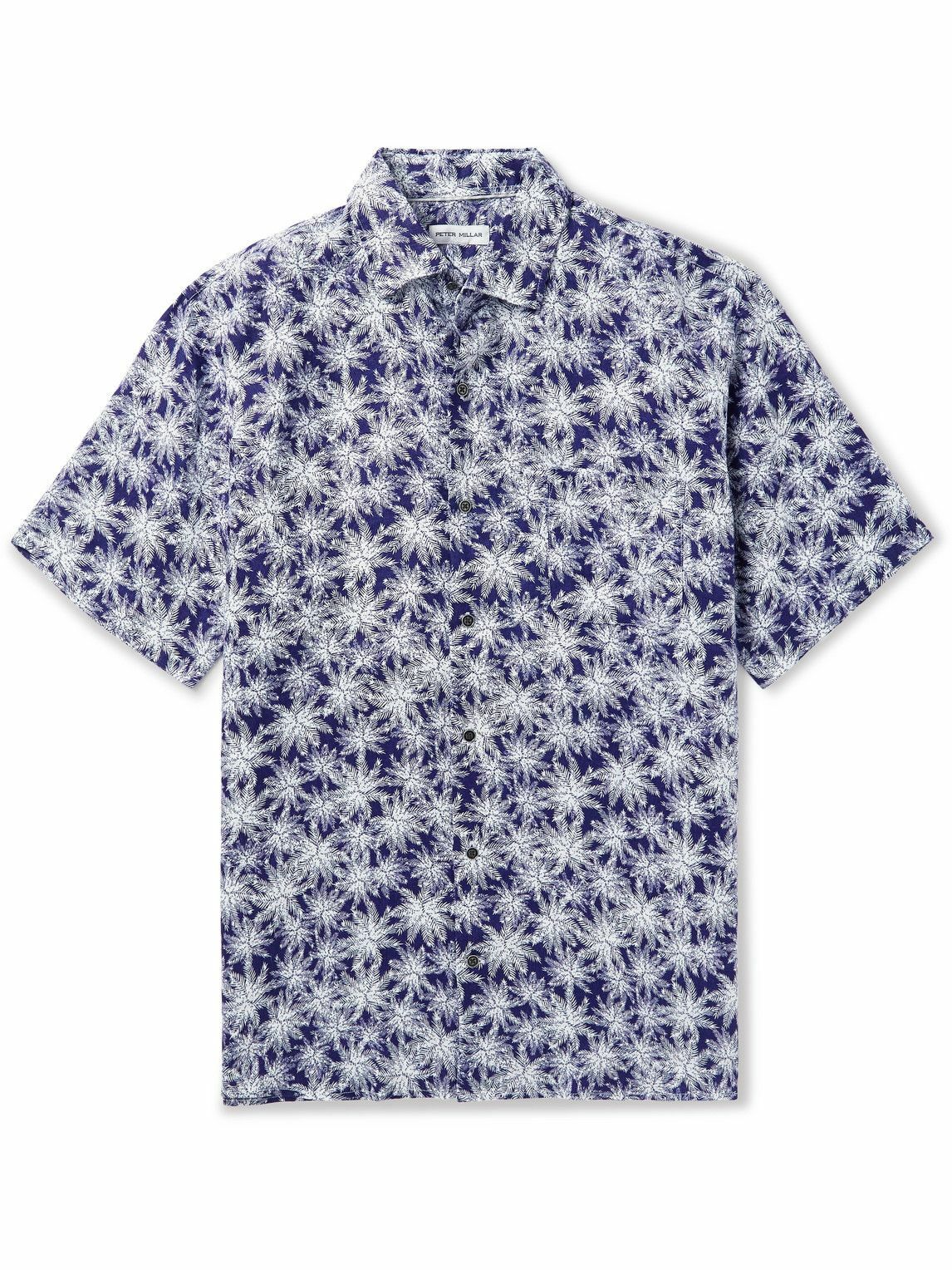 Peter Millar - Printed Linen Shirt - Blue Peter Millar