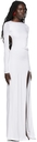 J6 White Draped T-Shirt Long Dress