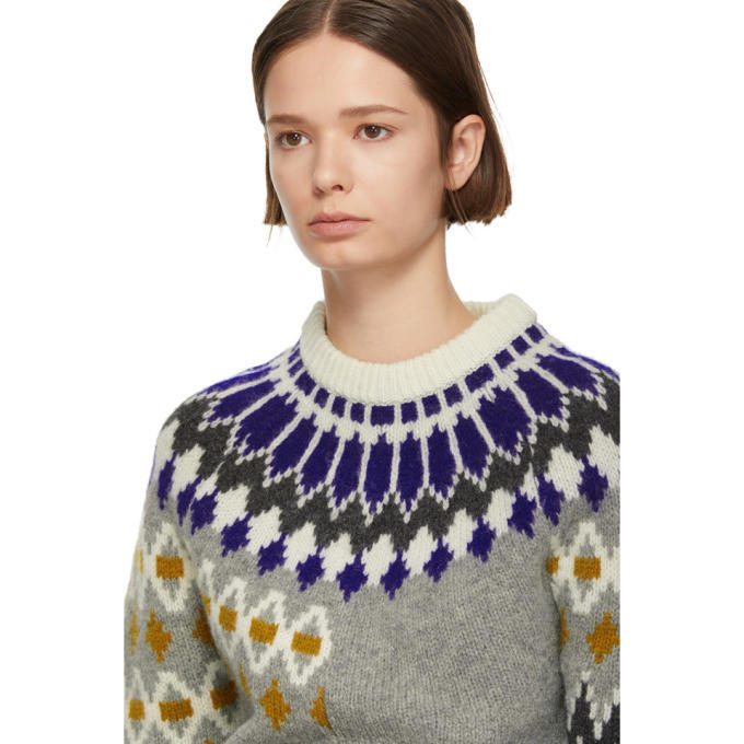 Joseph Multicolor Fair Isle Patchwork Sweater Joseph