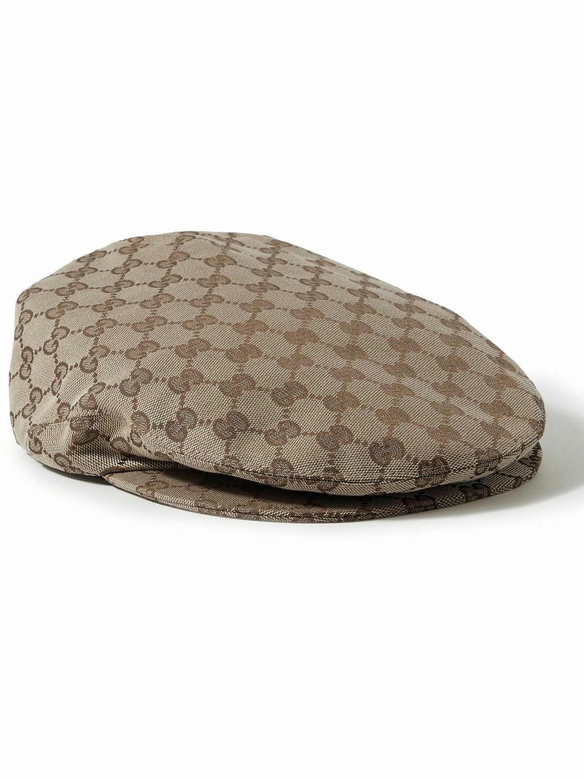 Gucci Beige Cotton Drill GG Flat Cap Gucci