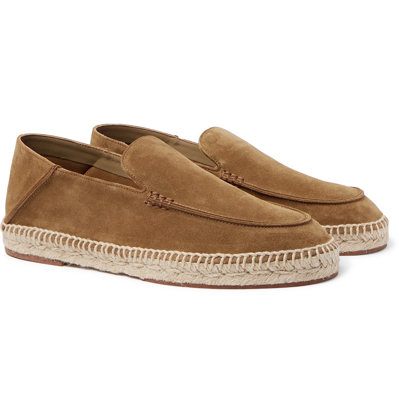 Loro Piana - Seaside Walk Collapsible-Heel Suede Espadrilles - Brown ...