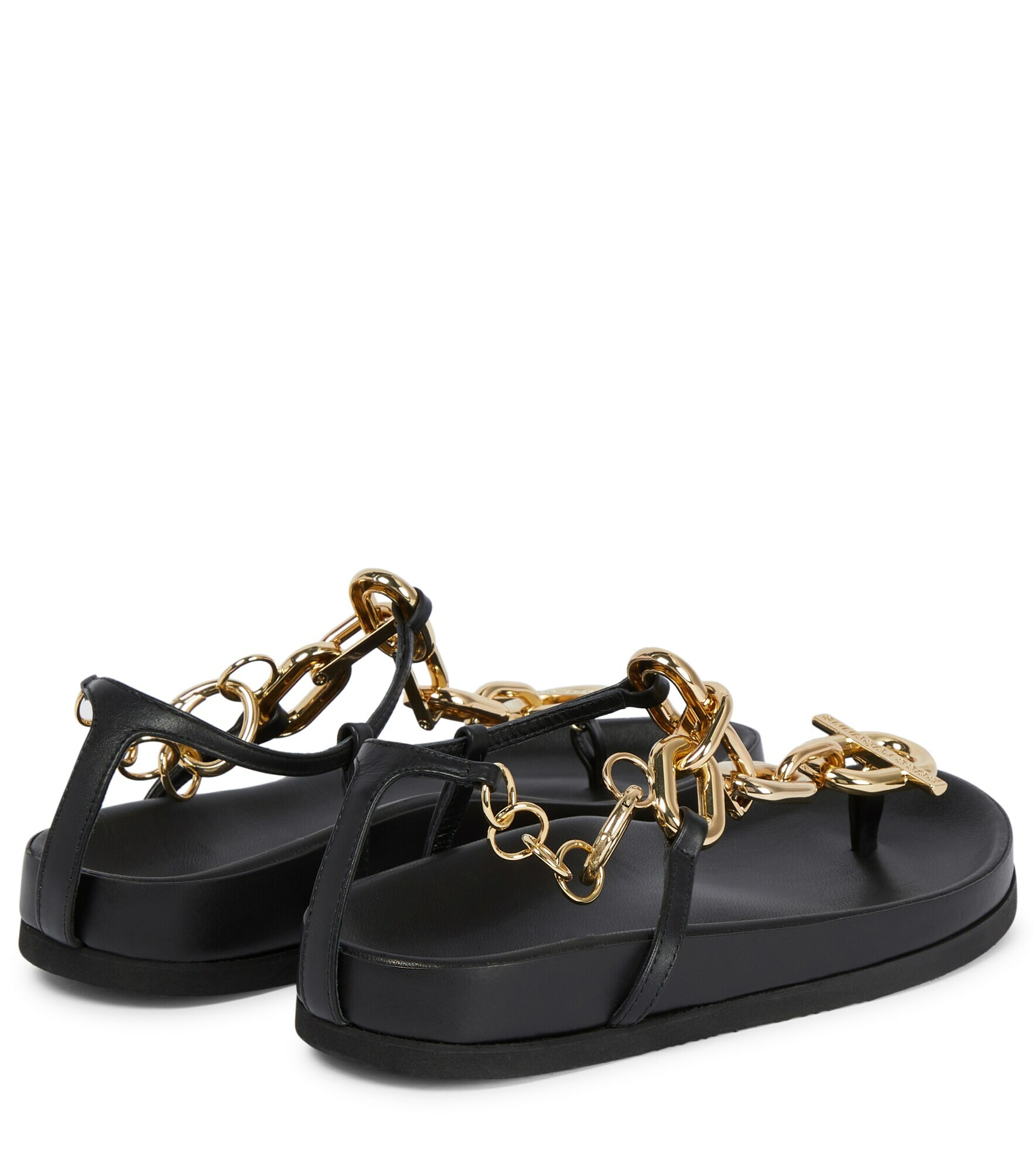 Paco Rabanne - XL Link leather thong sandals Paco Rabanne