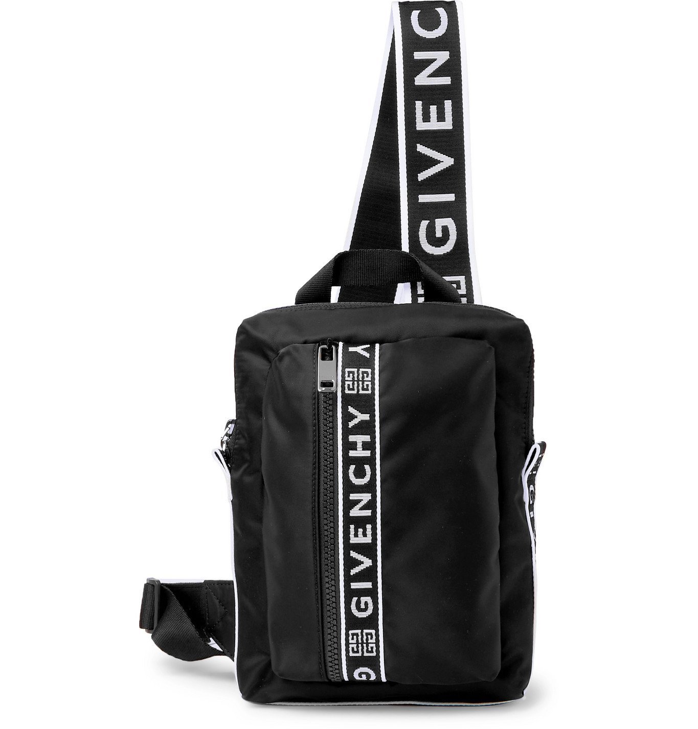GIVENCHY Logo bingTrimmed Shell Messenger Bag Black Givenchy