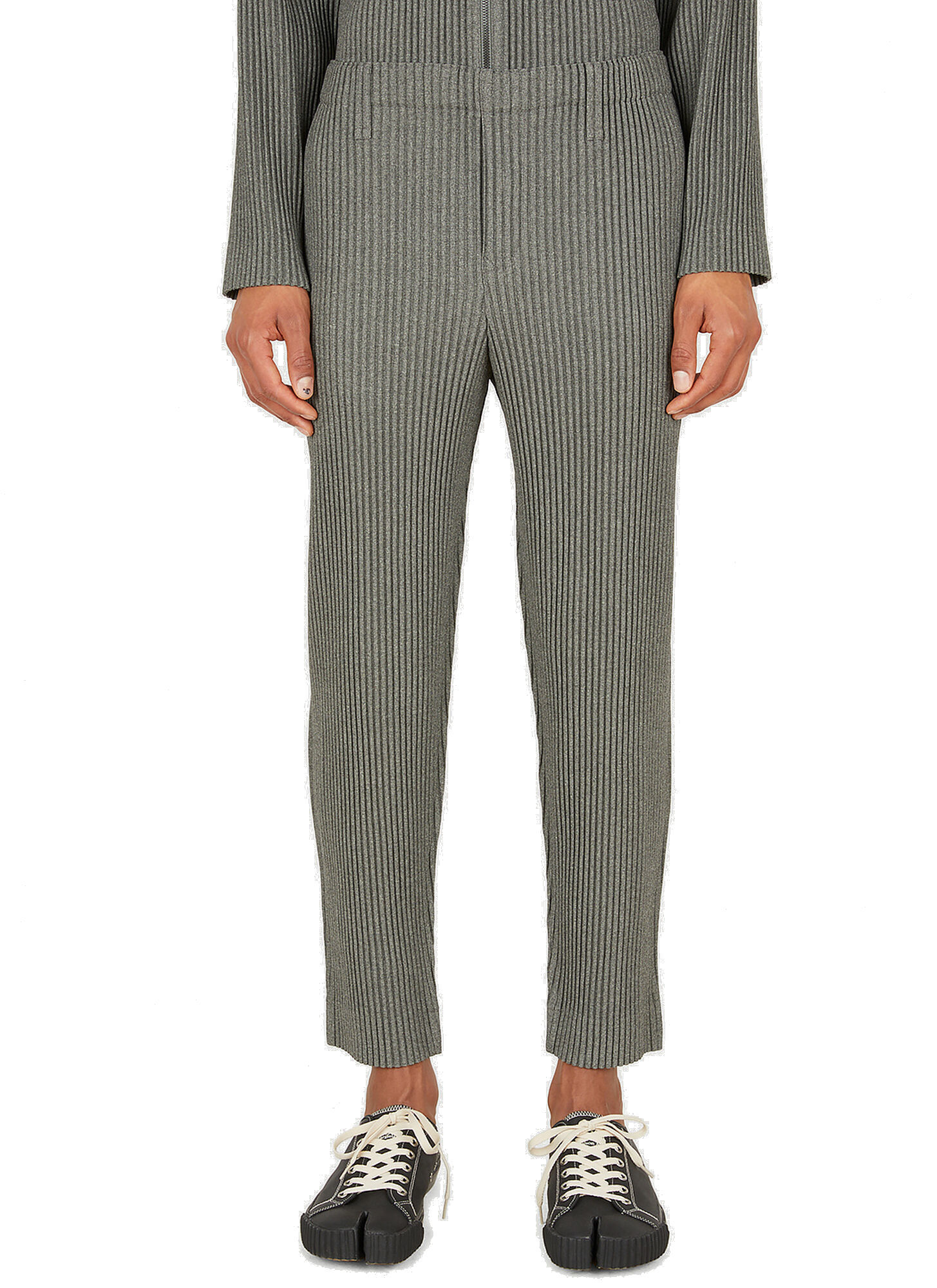 Wool Like Light Tapered Pants in Grey Homme Plisse Issey Miyake