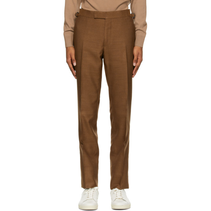 Tom Ford Brown Silk Shelton Trousers TOM FORD