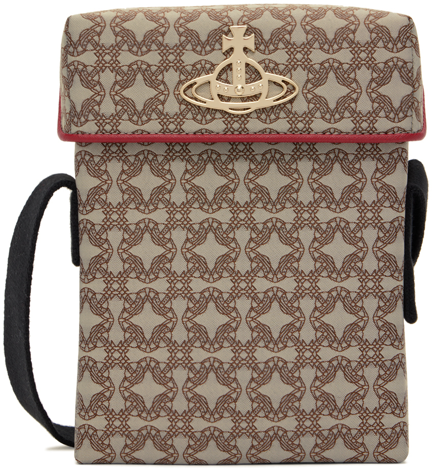 Vivienne Westwood Brown Orborama Messenger Bag Vivienne Westwood
