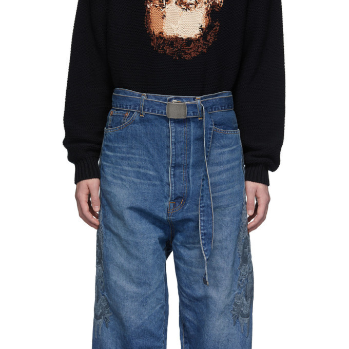 CHAOS EMBROIDERY HEMP DENIM PANTS - library.iainponorogo.ac.id