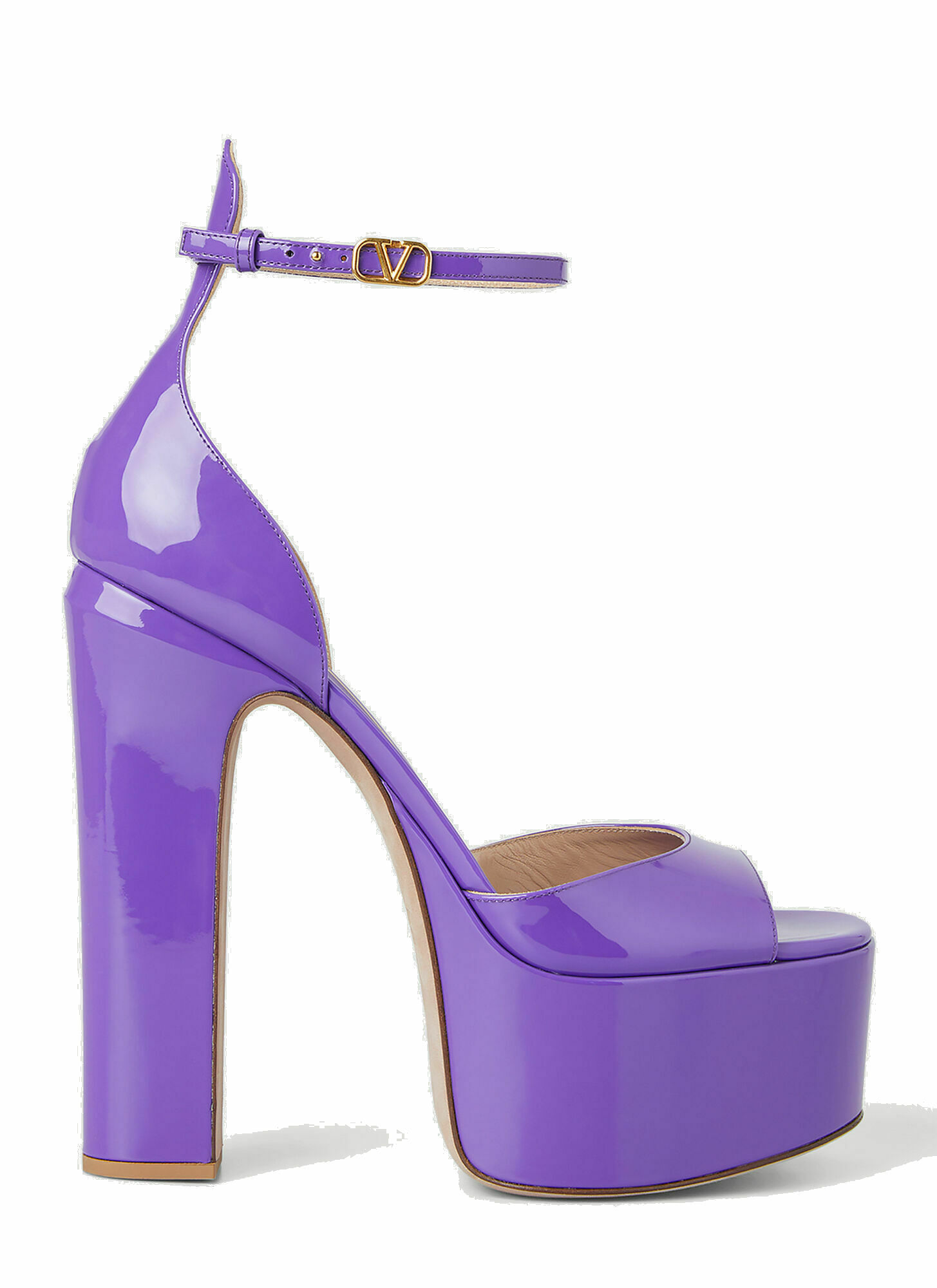 Platform High Heels in Purple Valentino