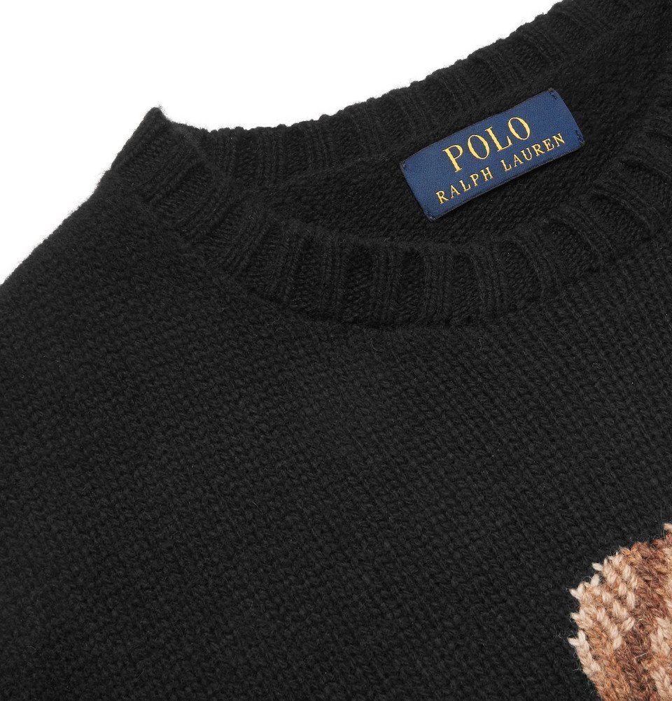 Polo Ralph Lauren - Bear-Intarsia Wool Sweater - Men - Black Polo Ralph  Lauren