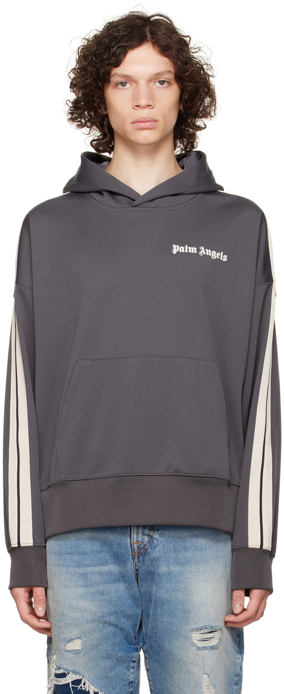 Photo: Palm Angels Gray Classic Track Hoodie