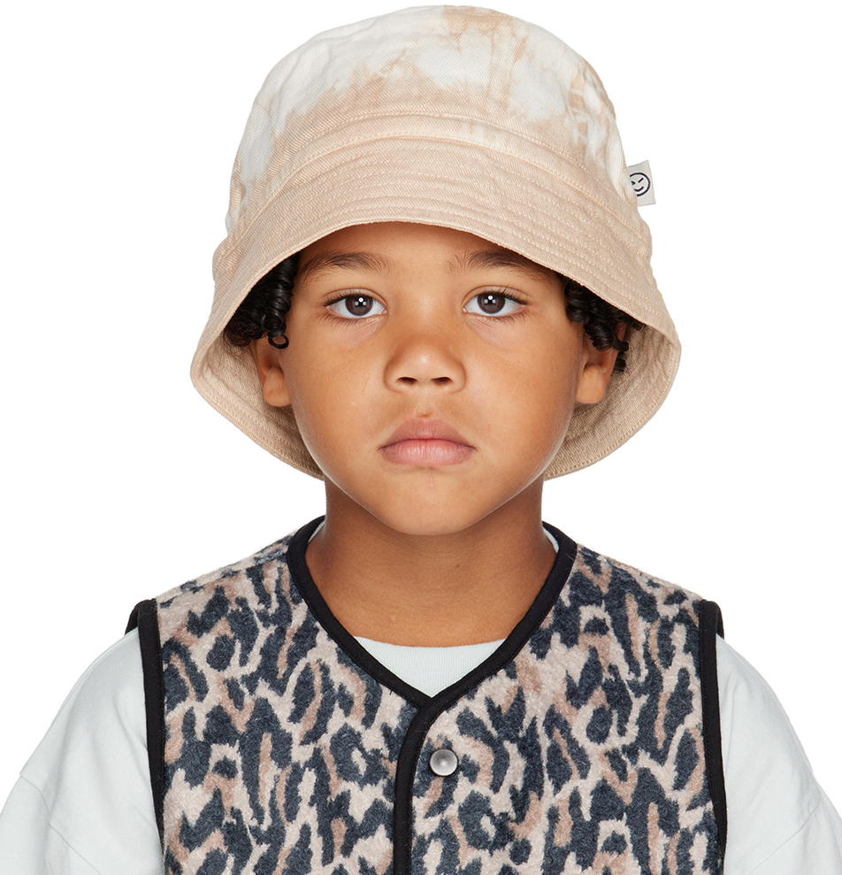 Wynken Kids Pink Denim Wave Bucket Hat Wynken