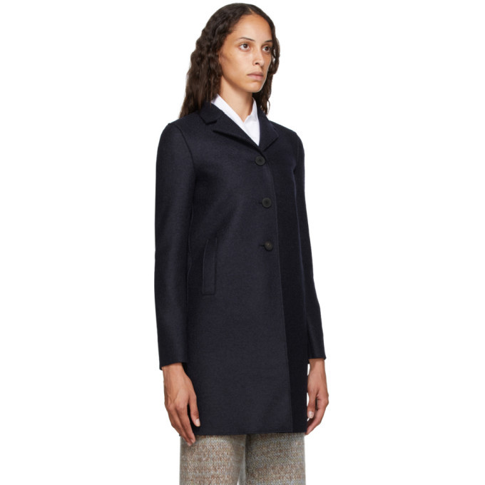 harris wharf navy coat