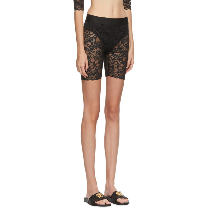 versace greek lace cycling shorts