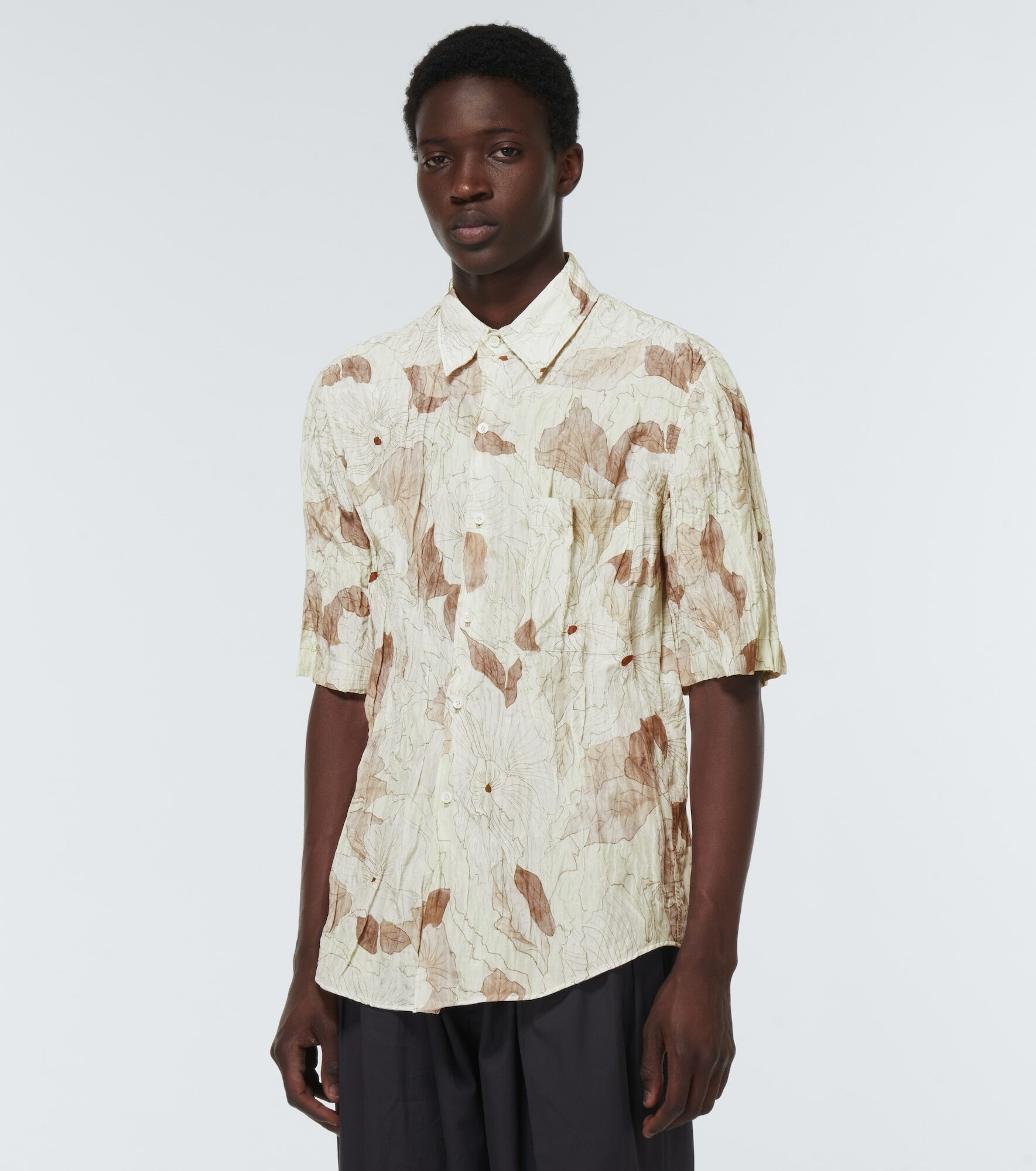 Lemaire - Silk blend bowling shirt Lemaire