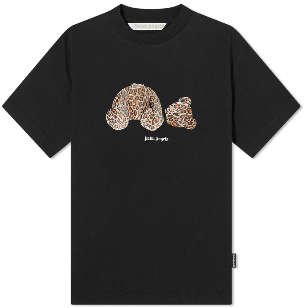 Palm Angels Loose Fit Leopard Bear Tee Palm Angels