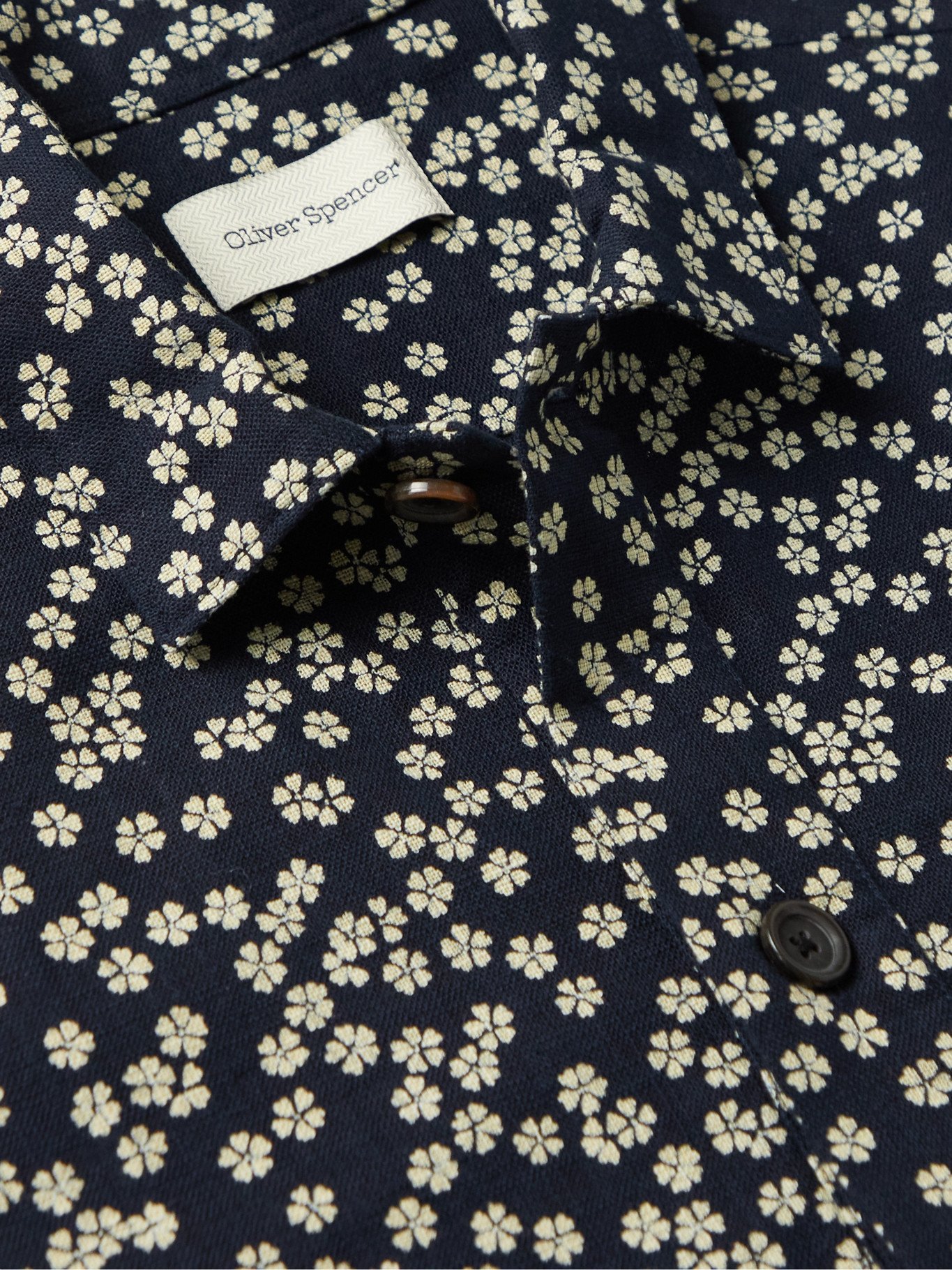 OLIVER SPENCER - Dock Floral-Print Cotton Shirt - Blue