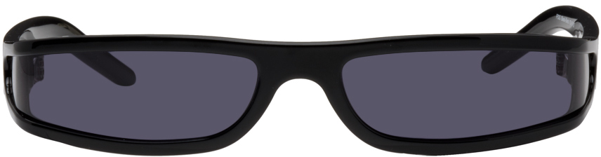 Rick Owens Black & Blue Fog Sunglasses