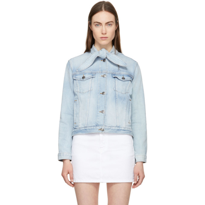 Blue The Neck Denim Jacket Frame Denim