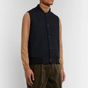 Oliver Spencer - Moorland Waffle-Knit Wool and Cotton-Blend Gilet - Blue