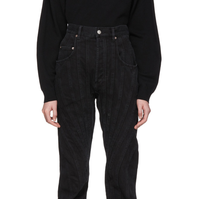 mugler jeans black