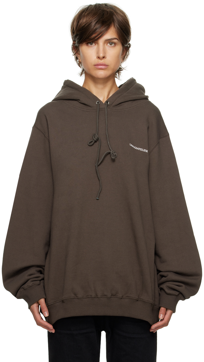 lesugiatelier Brown Oversized Hoodie lesugiatelier