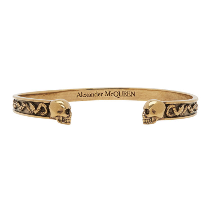 alexander mcqueen gold bracelet