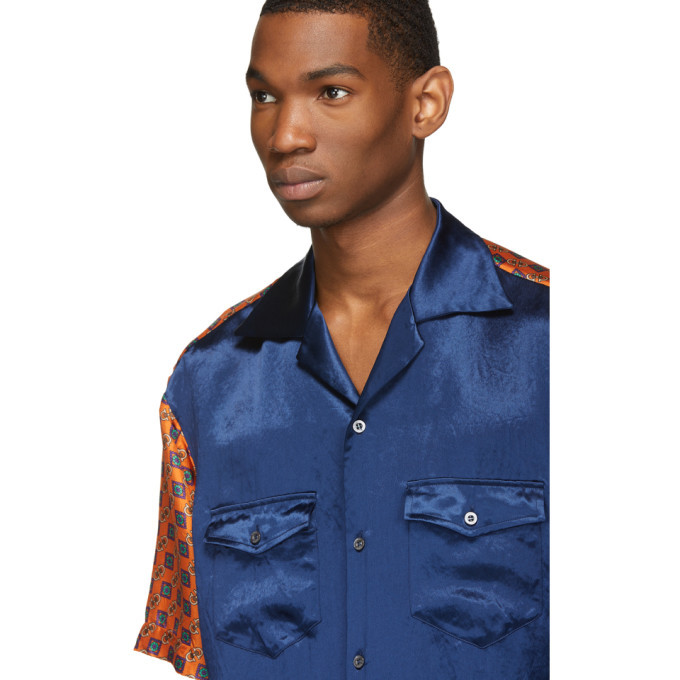 blue and orange gucci shirt