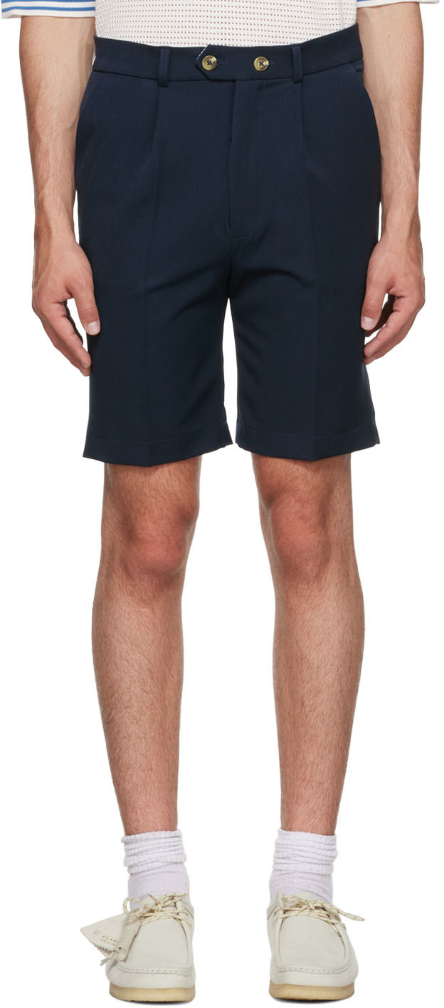 Manors Golf Navy Polyester Shorts