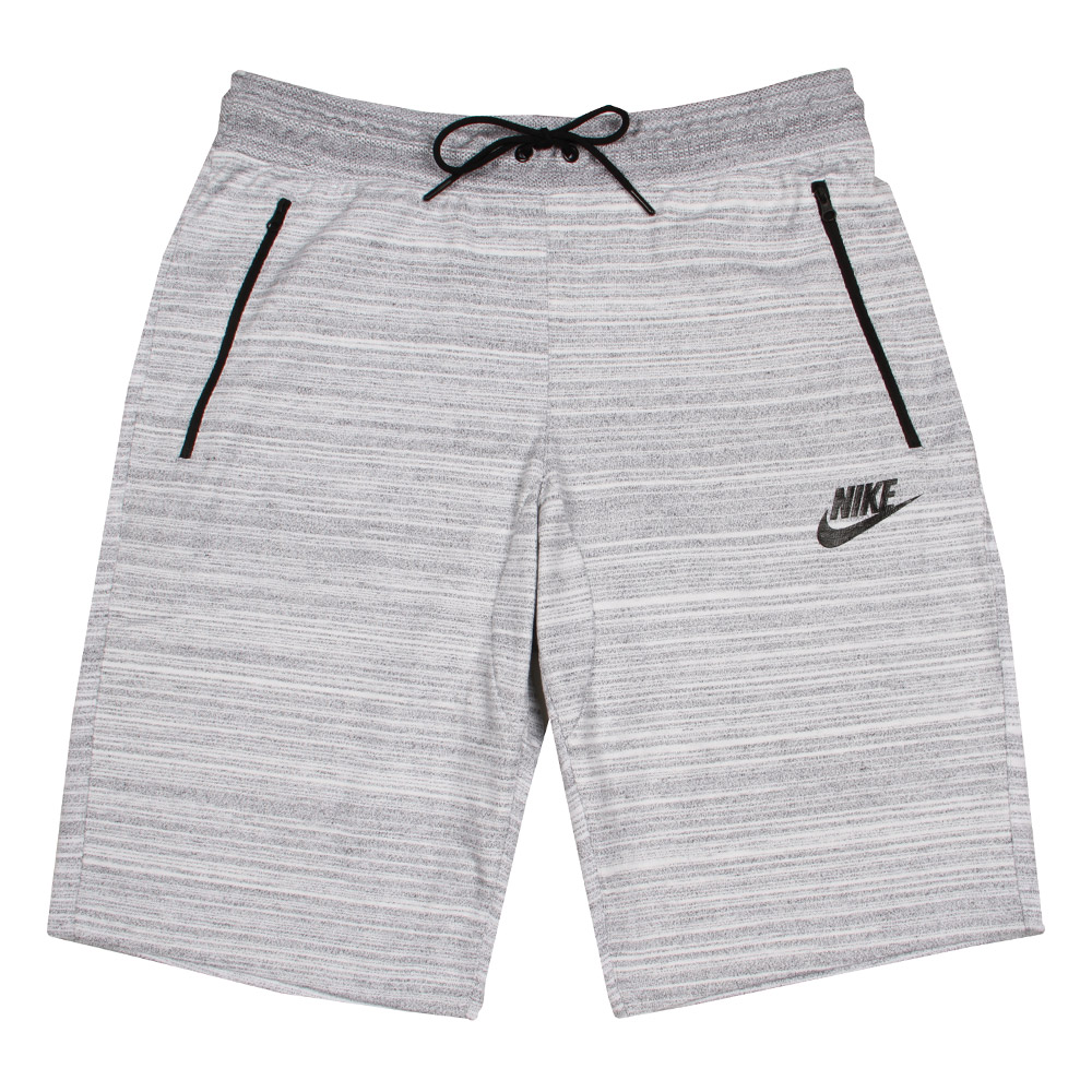 grey and white nike shorts