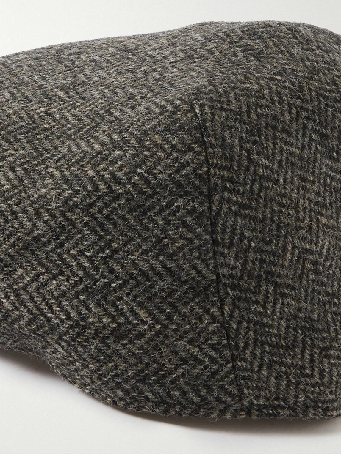 Anderson & Sheppard - Herringbone Wool-Tweed Flat Cap - Gray Anderson ...