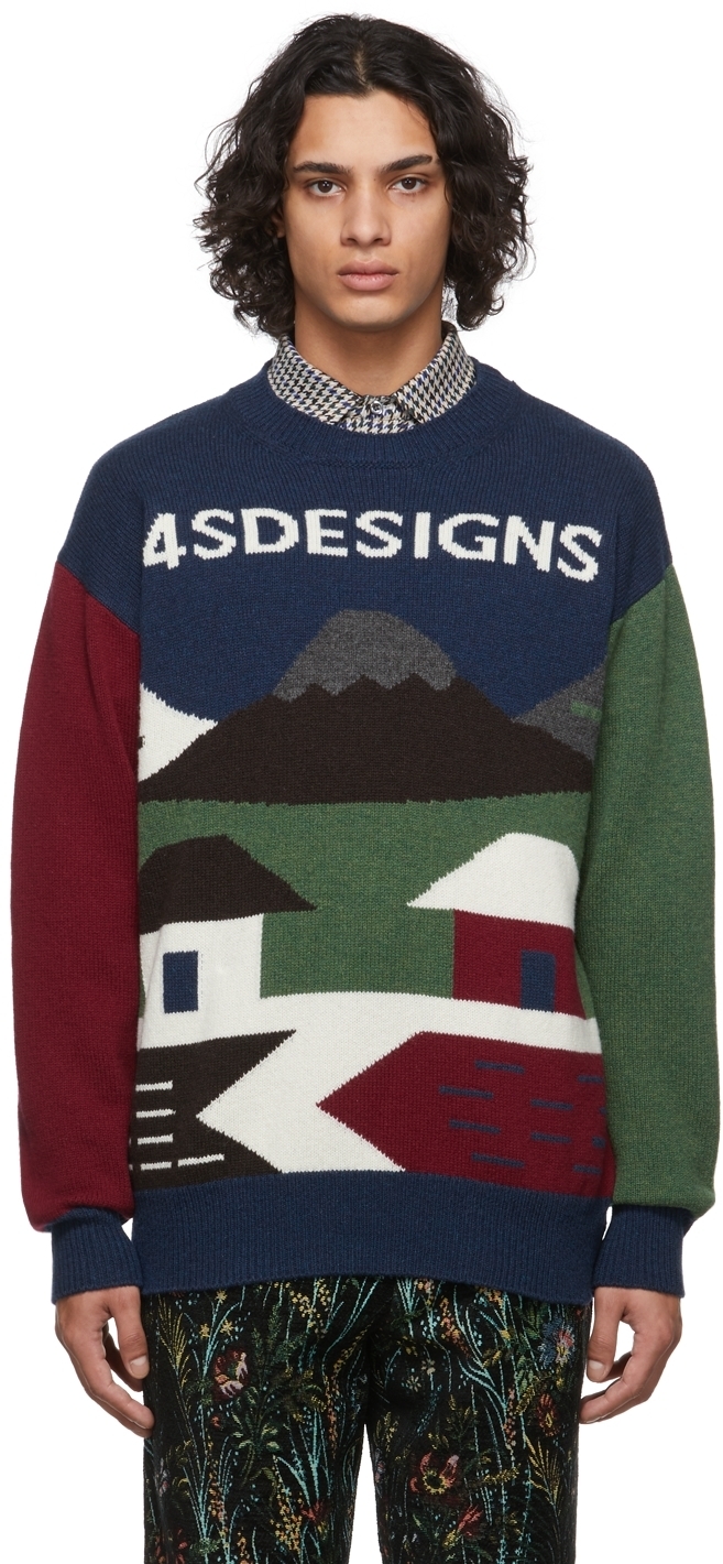 Photo: 4SDESIGNS Multicolor 4SD Landscape Sweater