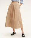 Brooks Brothers Women's Stretch Cotton Circle Skirt | Light Beige