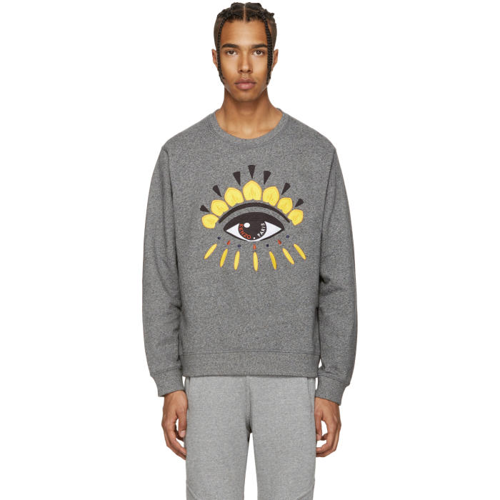 kenzo eye sweatshirt grey