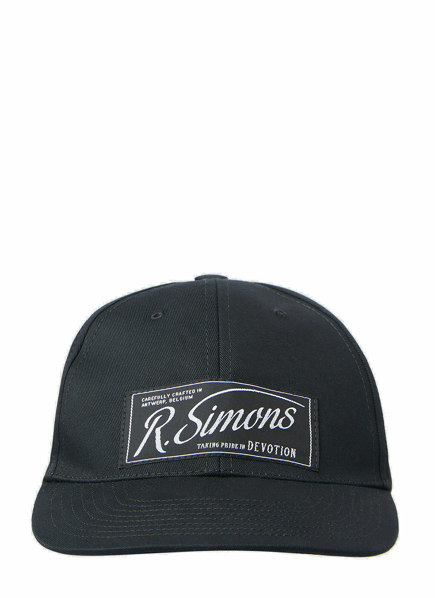 Devotion Baseball Cap in Black Raf Simons