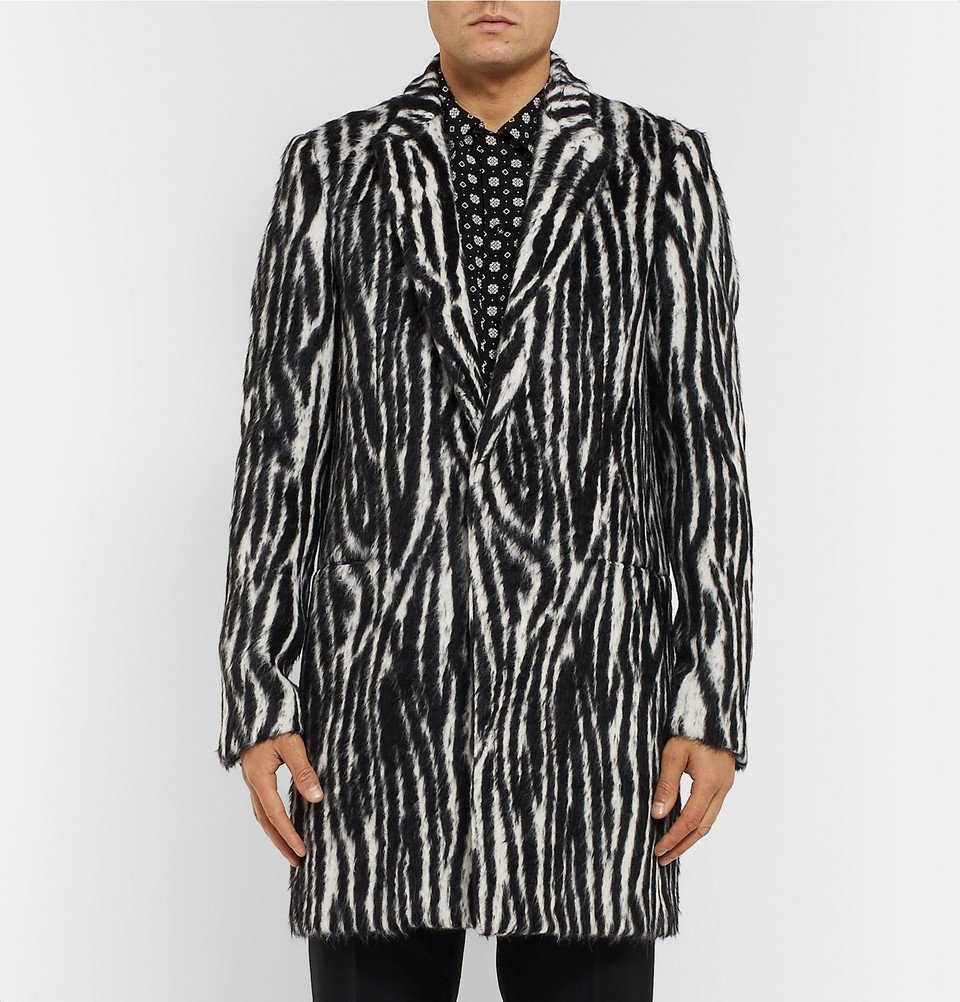saint laurent zebra coat