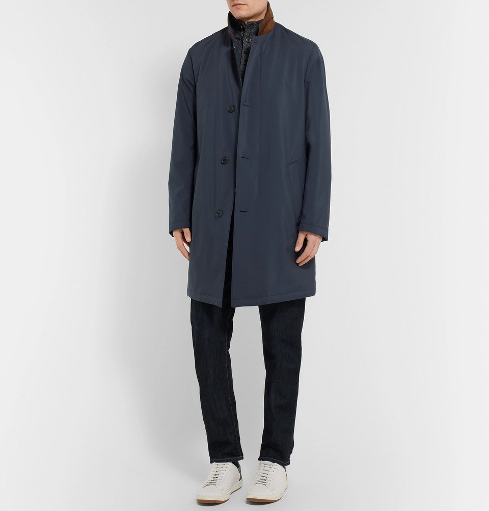 Loro Piana - Sebring Windmate Storm System Suede-Trimmed Shell Coat ...