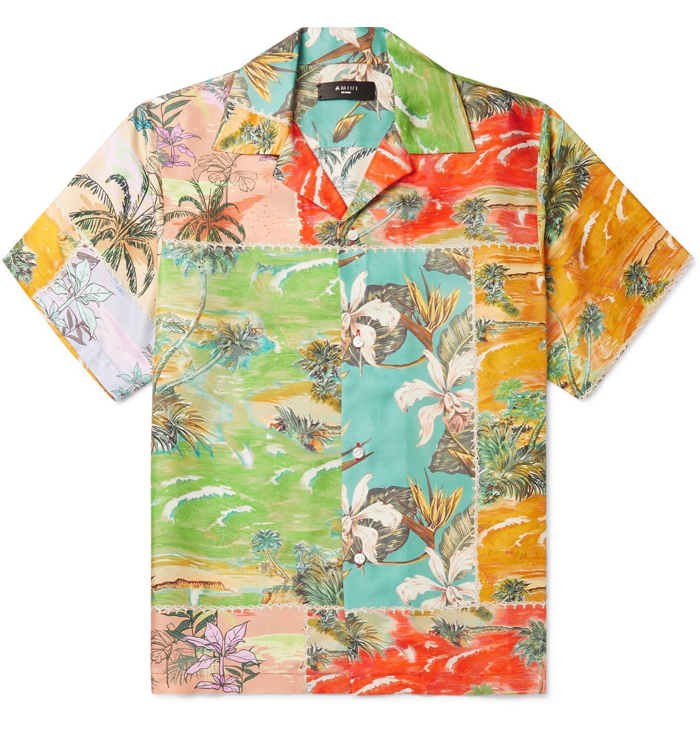 AMIRI - Camp-Collar Floral-Print Silk-Twill Shirt - Multi Amiri