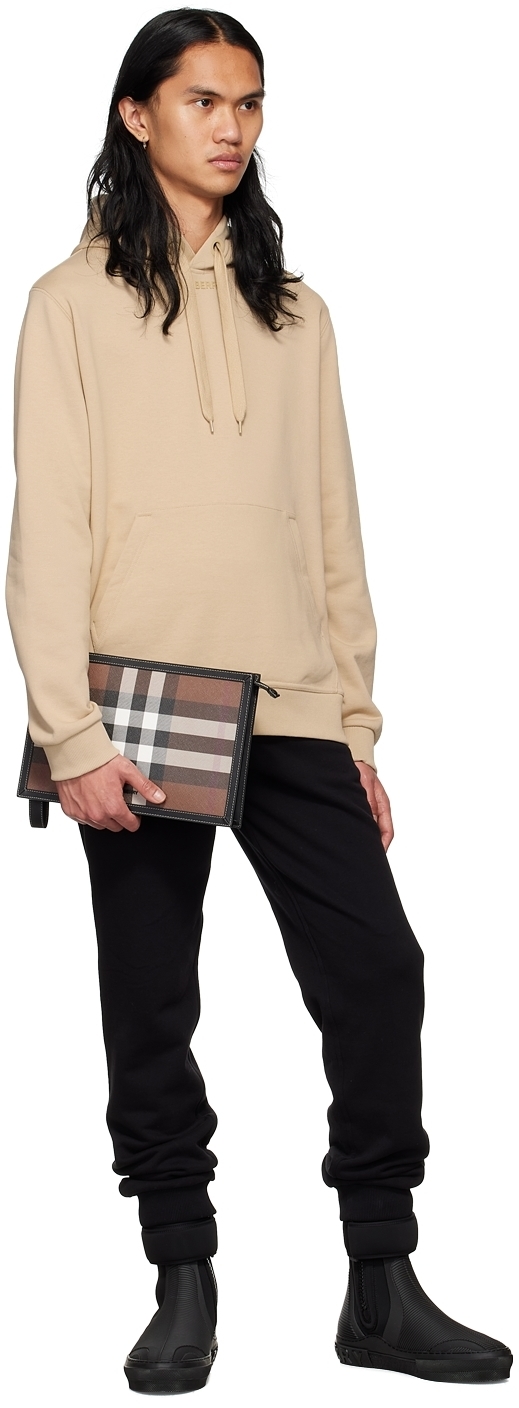 Burberry Brown E-Canvas Check Document Holder Burberry