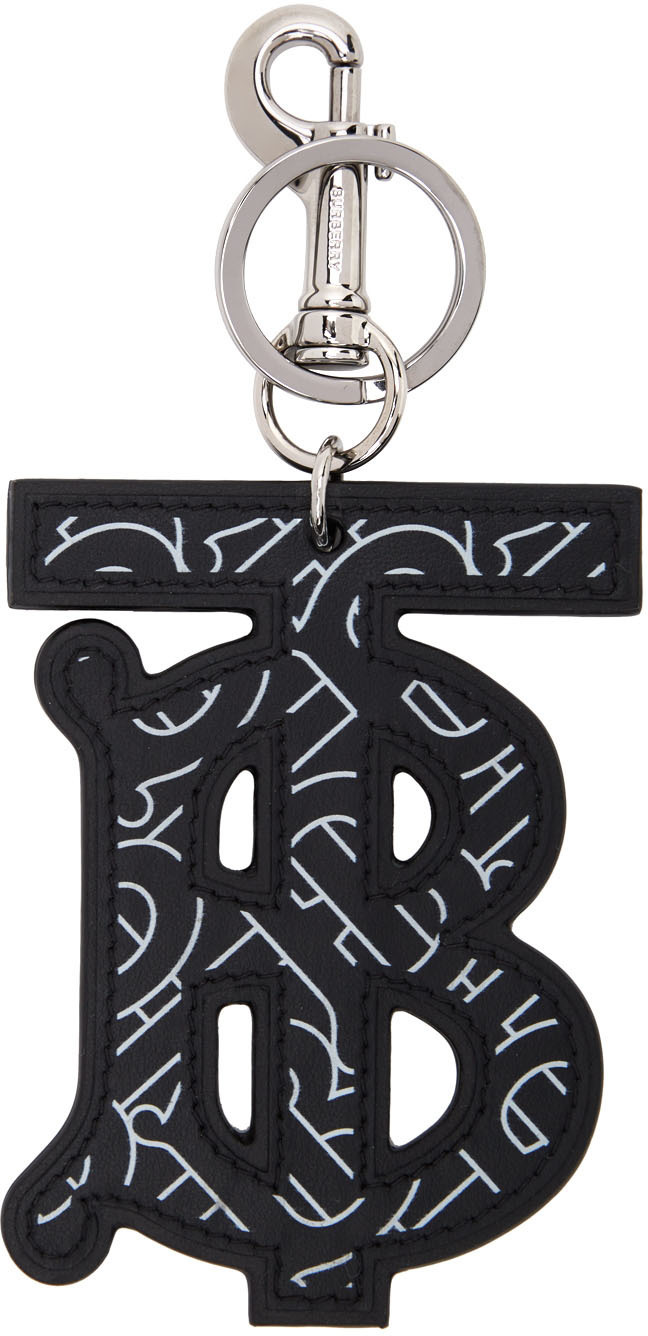 Photo: Burberry Black & White Monogram Motif Keychain