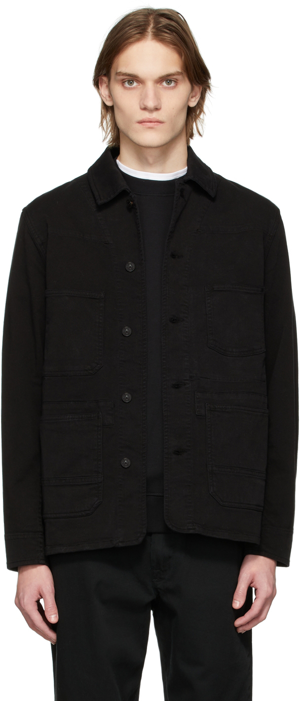 PS by Paul Smith Black Garment-Dye Chore Jacket PS by Paul Smith