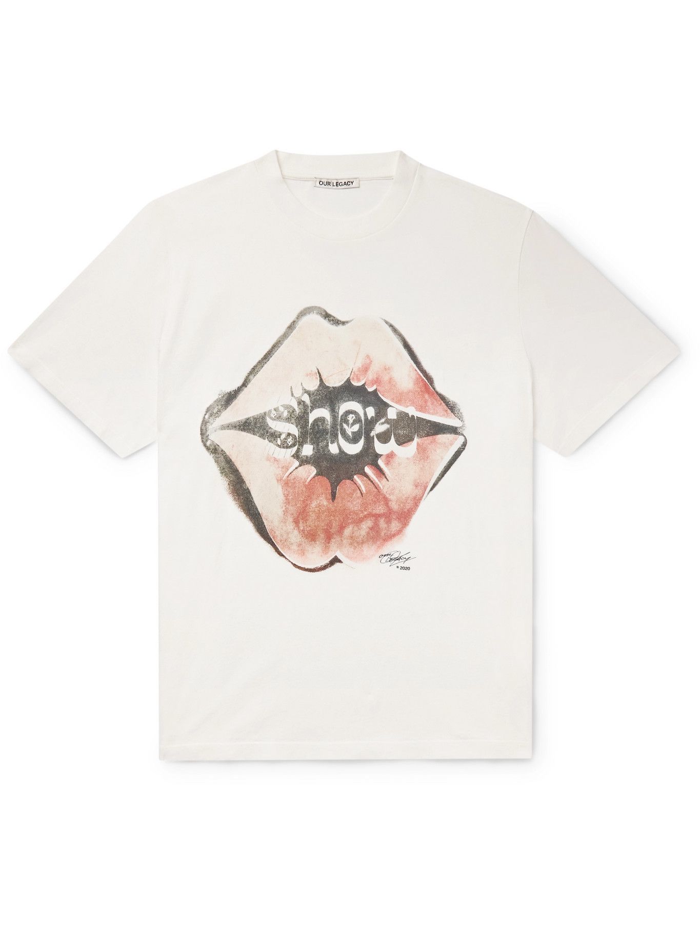 OUR LEGACY - Printed Cotton-Jersey T-Shirt - White Our Legacy