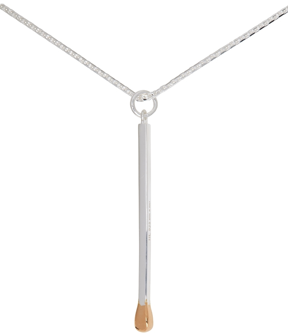 for Men Metallic Mens Jewellery Necklaces Hatton Labs Matchstick Necklace in Silver 