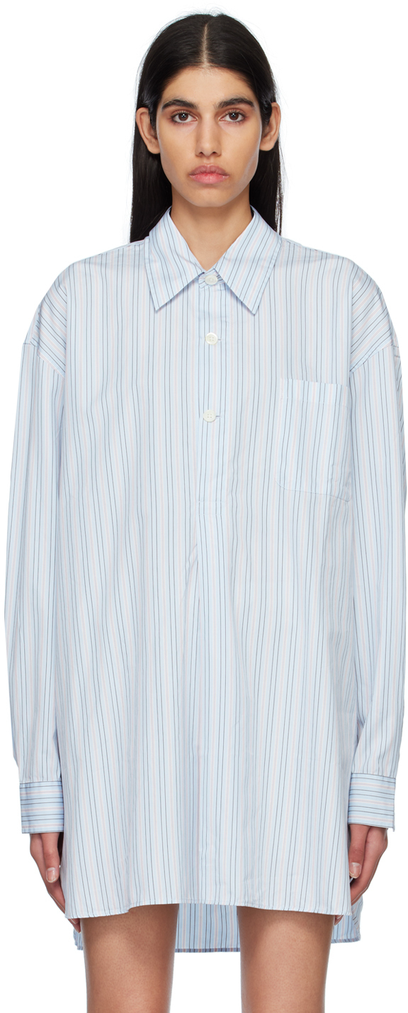 Our Legacy Blue Popover Shirt Our Legacy