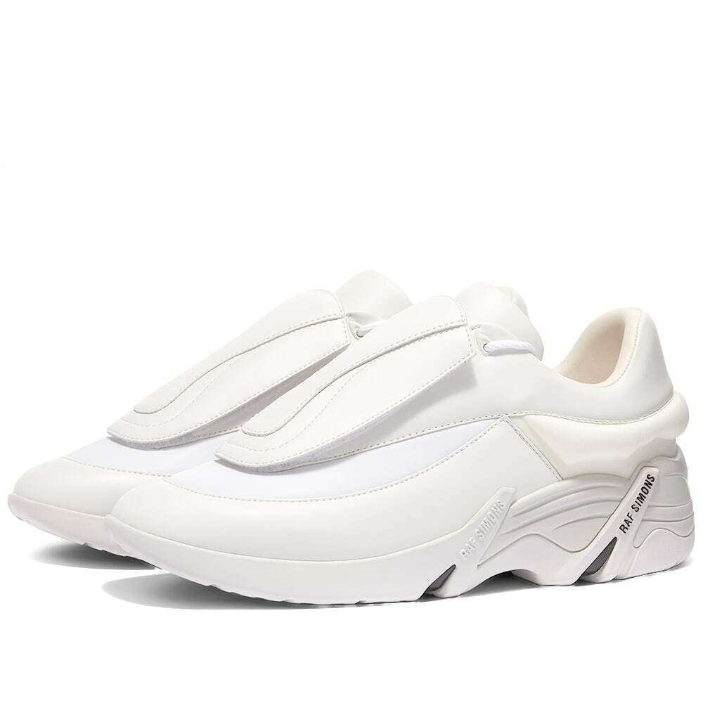 Raf Simons Men's Antei Oversized Leather Runner Sneakers in White Raf ...